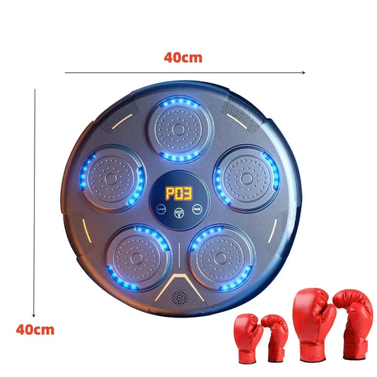 Muzikale Boksmachine – Reactietrainer – Bokstrainer – Agility Trainer – Fitness Apparaat – Bluetooth Muziek – LED Lichtgevende Targets