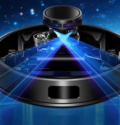 Lidar Robotstofzuiger - Dweilrobot - Vaccum Cleaner - Robot Vacuum - 3200mAh Batterij - 6500Pa Krachtige Zuigkracht - Zelflegende Stofbak – Multi-floor Mapping - Zwart