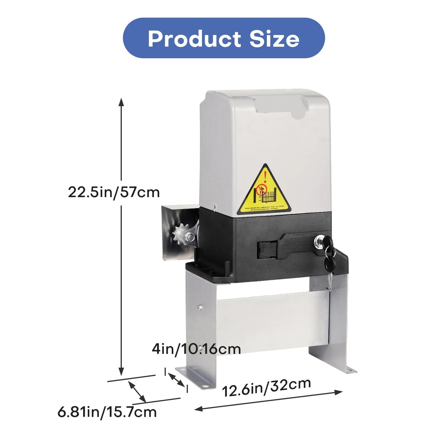 Schuifpoortopener – Automatische Poortopener – Poortmotor – Poortbediening – Poortautomatisering – 370W Motor – 1800 Kg Capaciteit