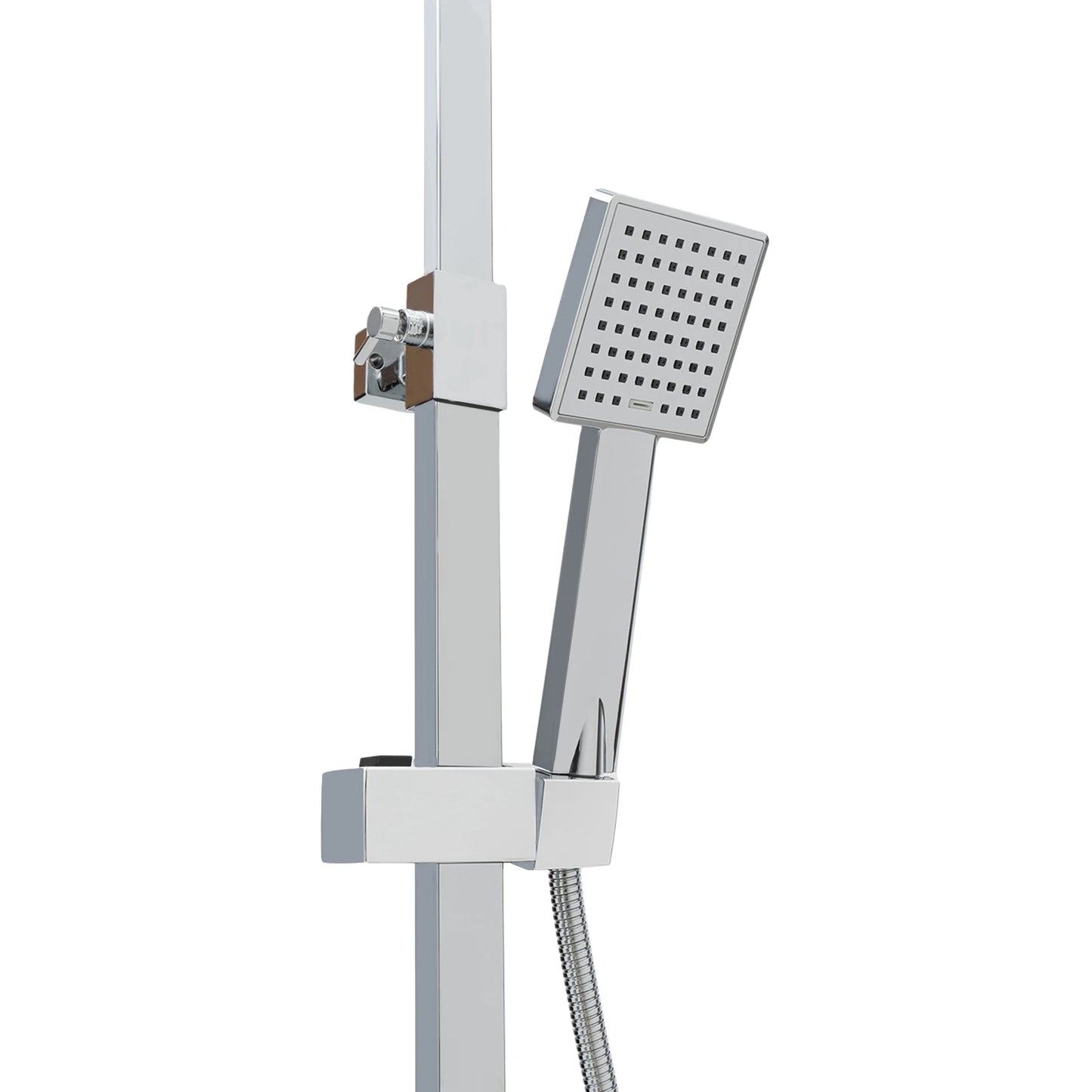 Douche - Regendouche - Douchewand - Douchekolom - Douchepanelen - Thermostatische Regendouche met Digitale Display - Slim & Stijlvol Douchesysteem - Chroom - Zilver