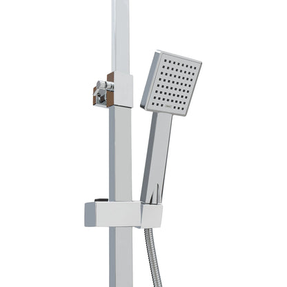 Douche - Regendouche - Douchewand - Douchekolom - Douchepanelen - Thermostatische Regendouche met Digitale Display - Slim & Stijlvol Douchesysteem - Chroom - Zilver