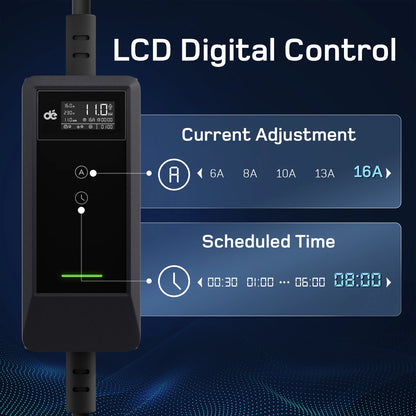 Draagbare Ev-Laadkabel – Mobiele Oplader – Elektrische Autolader – Type 2 Kabel – 20 Meter – 11 KW 3-Fase Snelladen – Weerbestendig IP66