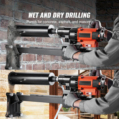 Kernboormachine Nat & Droog – Diamantboormachine – Betonboor – Elektrische Boormachine – Boorstandaard – 3200W Krachtige Motor – 8 Inch Boordiameter - QUORE