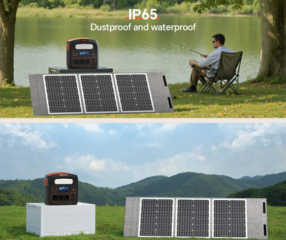 Zonnepaneel – Solar Panel – Opvouwbaar Zonnepaneel – Draagbaar Zonnepaneel – Zonne-energie – 100W Vermogen – 24,3% Energieconversie