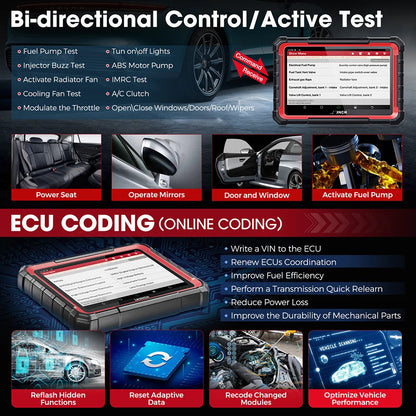 Auto Diagnose Scanner – Autodiagnose Apparaat – Diagnose Tool – OBD Scanner – ECU Codering – Bi-directionele Besturing – Android 10