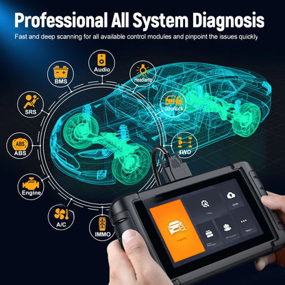Autodiagnosetool – OBD2 Scanner – Foutcode Lezer – Auto Diagnose – 7-Inch Touchscreen – Wifi Updates