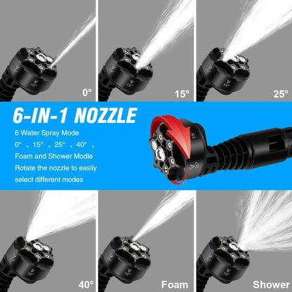 Yofidra - Electric Car Washer - High Pressure Cleaner - 6 in 1 - 18V - 3500W - 200Bar - 380L/H - Patio Cleaner - Electric Water Gun - Spyra - Brushless Motor