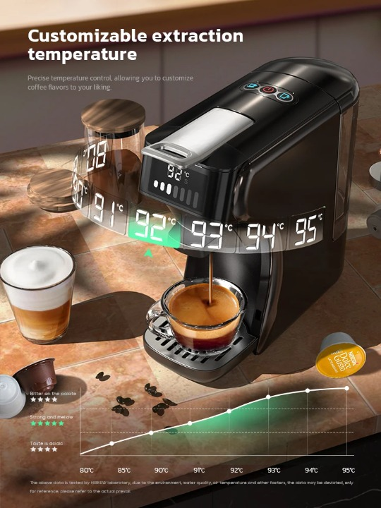 Koffiemachines - 6-in-1 Capsule Koffiemachine – Voor Heet & Koud – Espresso - Cappuccino - Dolce Gusto - Nespresso – Koffiezetapparaat - Wit