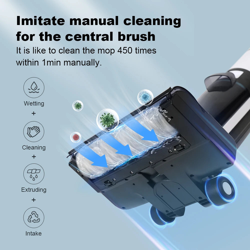 Liectroux i7 Pro Cordless Vacuum Cleaner for Wet And Dry Cleaning, Smart Washing for Home Multi Surface Floor,14Kpa, Self-drying - QUORE