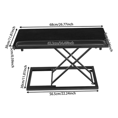 Office Desk - Adult Desk - Computer Desk - Computer Desk - Computer Table - Laptop Table - Keyboard Stand - Adjustable Height - Standing Workstation - Standing Table - Black