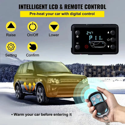 Diesel Luchtverwarmer - Standkachel - Auto verwarming - 8KW - Diesel Kachel - Parkeer Heater - met Geluidsdemper - Eenvoudige Installatie - LCD-schakelaar - QUORE