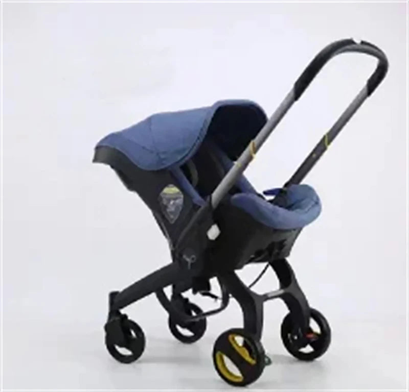 Kinderwagen - Babywagen - Wandelwagen - 4-in-1 - Opvouwbaar - Lichtgewicht Reisbuggy - Verstelbare Zitting - en Zonnescherm - Kinderen tot 20 kg - Blauw