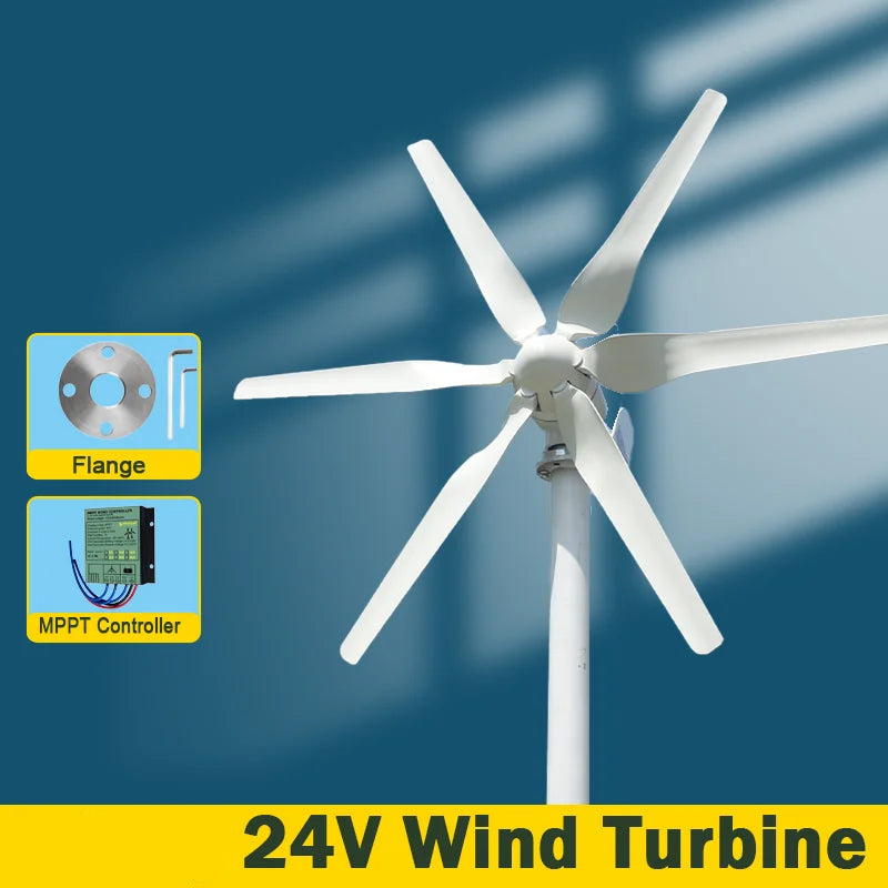 3000W Verticale Windturbine – Windgenerator – Windmolen – Energiecentrale – Generator – 24V Met MPPT-controller – Stil En Robuust