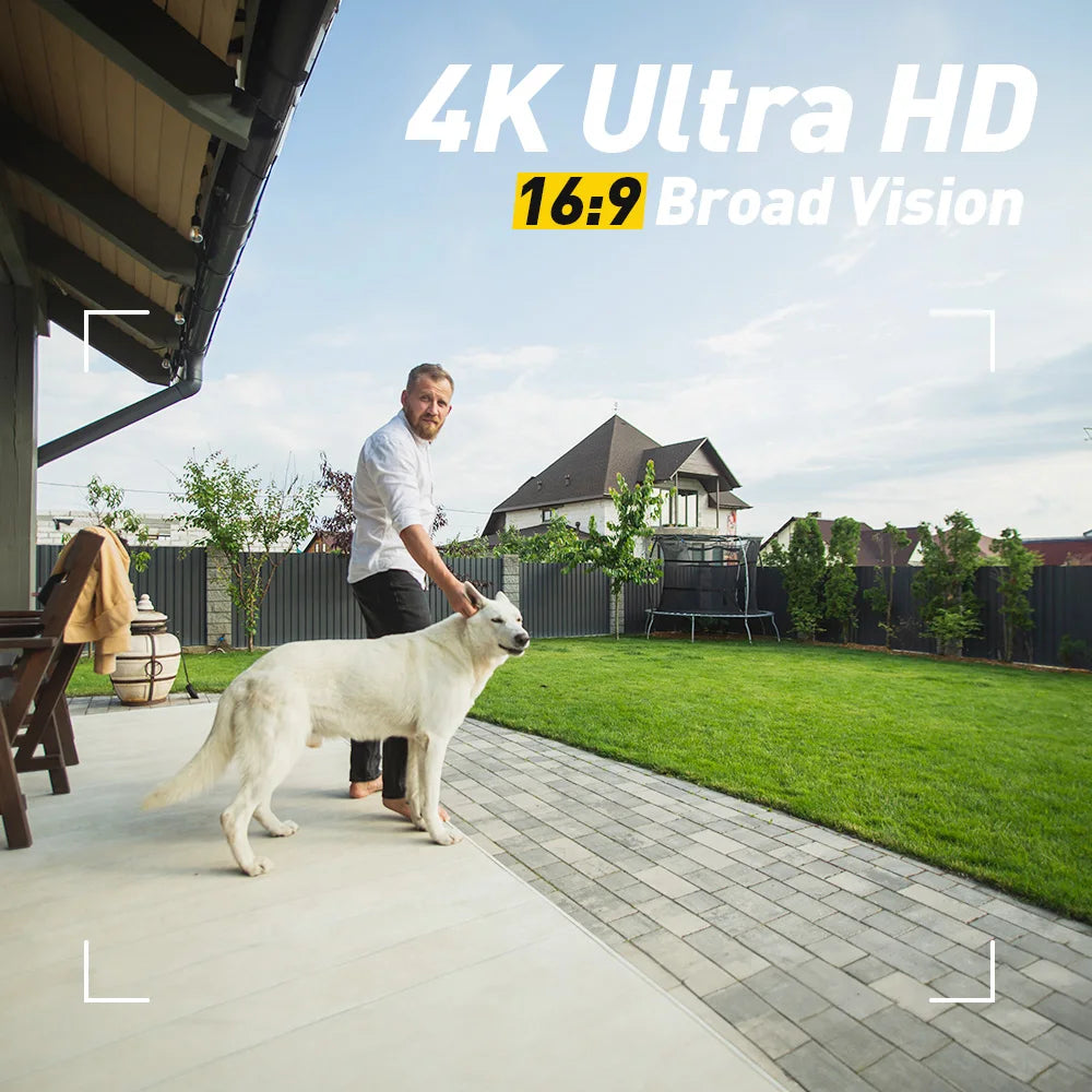 Beveiligingscamera - Beveiligingscamerasysteem - Camerabewaking - 4K Ultra HD - 8CH DVR - H.265 - Weerbestendig - Binnen - Buiten - 4 Camera's - Ingebouwde HDD - Geen