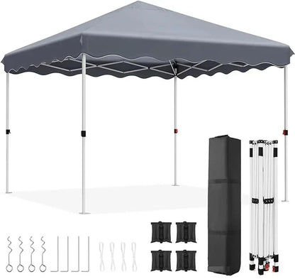 Tuinpaviljoen - Partytent - Partytenten - Paviljoen - Easy up Partytent - 3x3m - Waterdicht - Pop-up Tent - Opvouwbare - Inclusief 4 Gewichtszandzakken en Draagtas - Zwart