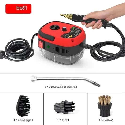 Stoomreiniger - 2500W - Draagbare - Hogedrukreiniger - Hete Stoom - Hoge Temperatuur Desinfectie - Voor Auto - Keuken - Airco en Thuisgebruik - QUORE