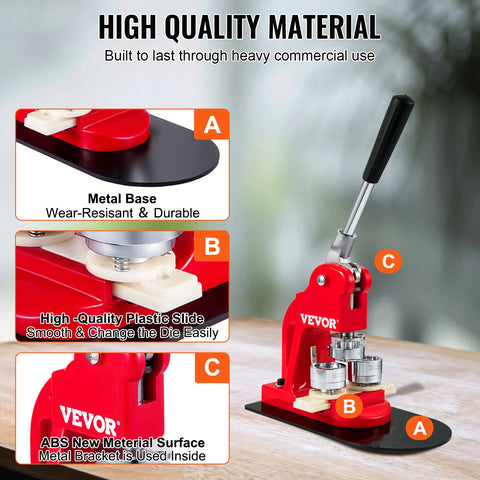 Button Maker - Button Maker Machine - Buttons - Badge Maker - Button Machine - Pin Maker - 75MM - 500pcs Button Parts