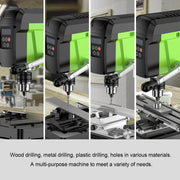 Bench Drill - 710W - 1-16mm - Variable Speed ​​- 60Hz - Work Table - Tiltable - Depth Stop - Column Drill - Table Column Drill - Vegetable