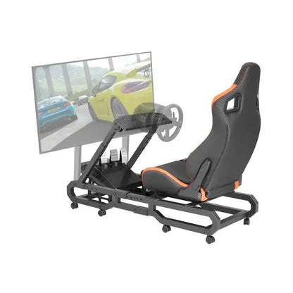 Racestoel - Cockpit Simulator - Volledig Verstelbaar - Met Beeldscherm Bevestiging - Bruikbaar met Racestoel - Stabiel Frame - Groot - 330 kg Draagkracht - Met Comfortabele Stoel