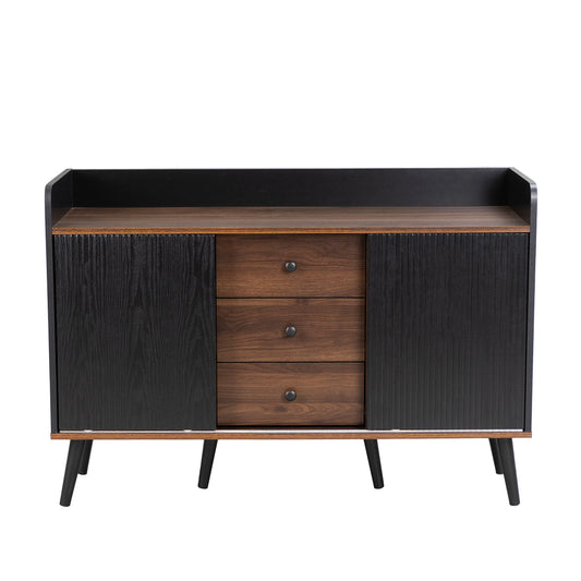 Dressoir – Sideboard – Wandmeubel – Kast – Opbergkast – 117,5x40x80 cm – MDF & Spaanplaat – Schuifdeuren Met Laden