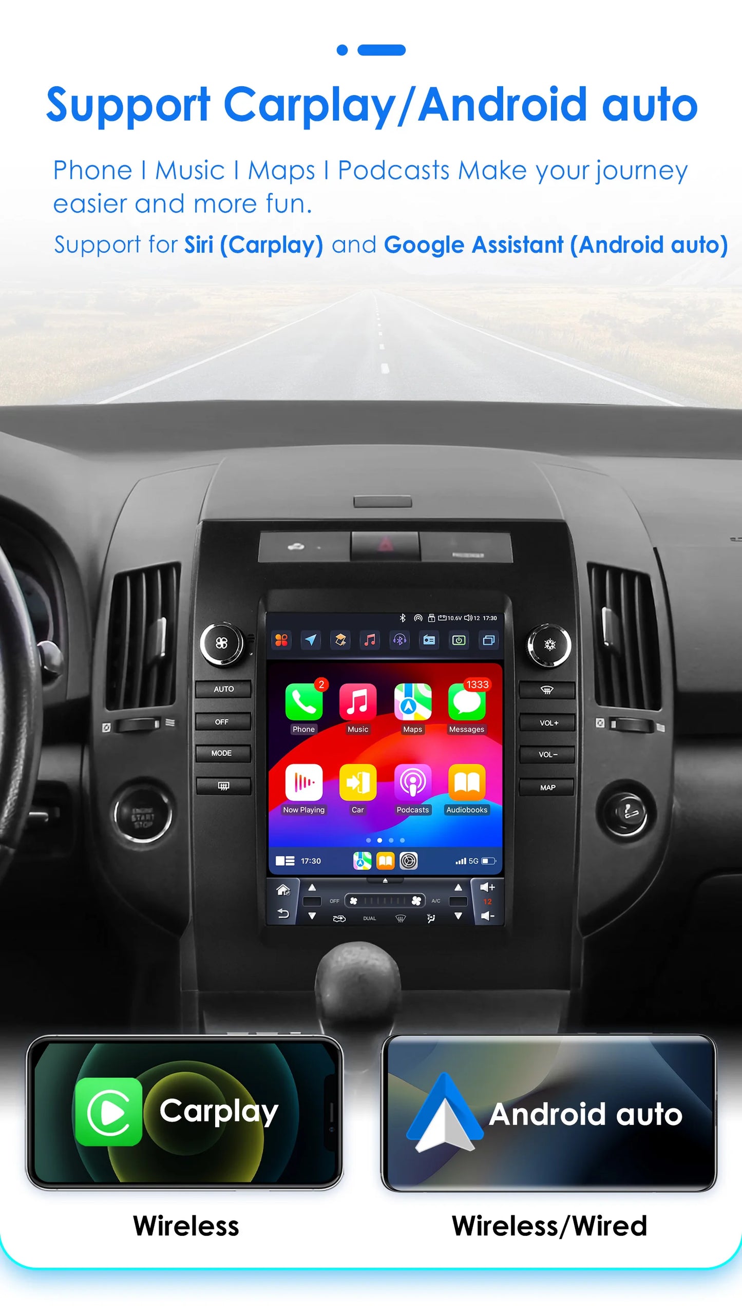 Autoradio Toyota Verso – Multimedia Speler – 2DIN Navigatie – Android Auto – CarPlay – 9,7" Touchscreen – 8-Core Processor – 360° Camerabeeld Optie