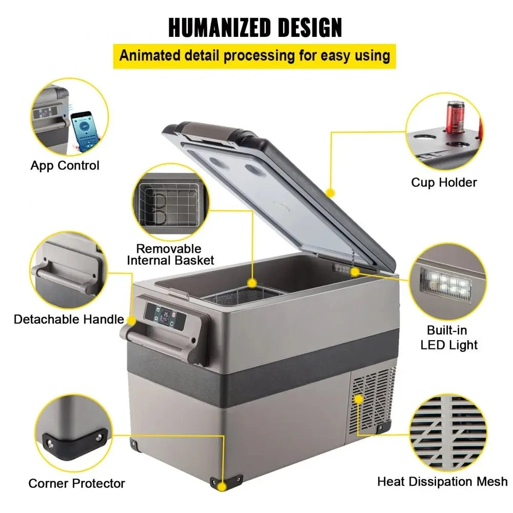 Sihao 15L 20L 30L 35L 40L 45L 50L 55L Portable Refrigerator Compressor Fridge Freezer Mini Cooler for Outdoor Camping BBQ Picnic