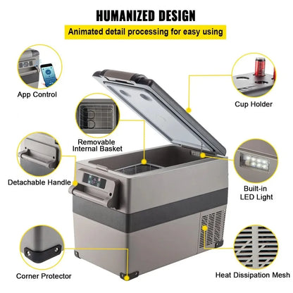 Sihao 15L 20L 30L 35L 40L 45L 50L 55L Portable Refrigerator Compressor Fridge Freezer Mini Cooler for Outdoor Camping BBQ Picnic