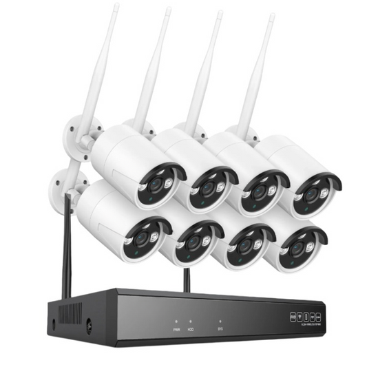 Beveiligingssysteem – Draadloos Bewakingssysteem – 8 Stuks Camera – HD Camera’s – 8CH NVR – 5MP Resolutie – Nachtzicht – Tweeweg Audio - 4TB