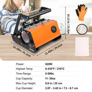 Mokpersmachine - Sublimatie Mokken - Hittepersmachine - Mokpers - 11-30Oz - Touchscreen - Automatisch Afdrukken