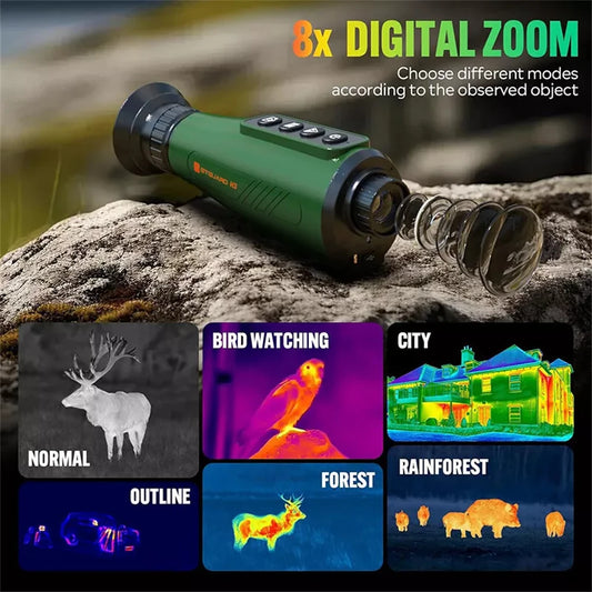 Thermal Imaging Monoculair – Warmtebeeld Monoculair – Nachtkijker – Infrarood Camera – 256×192 Pixel Resolutie – Micro-OLED Display