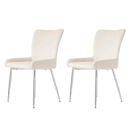 Velvet Eetkamerstoelen – Fluwelen Stoelen – Lounge Stoelen – Comfortabele Zit – Metalen Poten – Compact Design