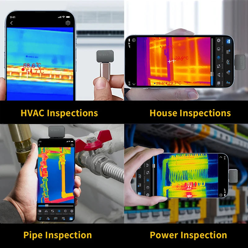 Warmtebeeldcamera – Thermo Camera – Infra Rood Camera – Temperatuur Meter – Nachtzicht – Temperatuurbereik -20°C Tot 600°C – Hoge Resolutie 256x192 Pixels - QUORE