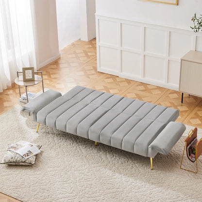 Velvet Slaapbank – Velours Bank – Vouwbed – Slaapbank Sofa – Zitbank – Verstelbare Rugleuning – Uitklapbaar Tot Bed 220x104 cm