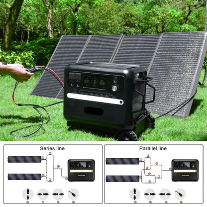Zonnepaneel - Monokristallijn - Zonnepanelen - Draagbare stijve Zonnepanelen - Opvouwbaar & Lichtgewicht - 400W - IP65 Waterdicht - Voor Parallel & Serie Schakeling - voor Reizen - Camping