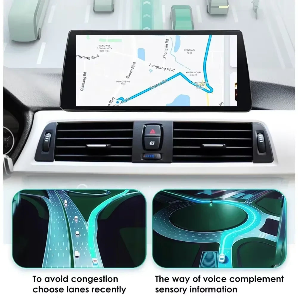 Hizpo 2 Din Car Radio for BMW 3 BMW 4 Series F30 F31 NBT Audio Multimedia Player CarPlay Android Auto GPS Bluetooth WIFI FM RDS