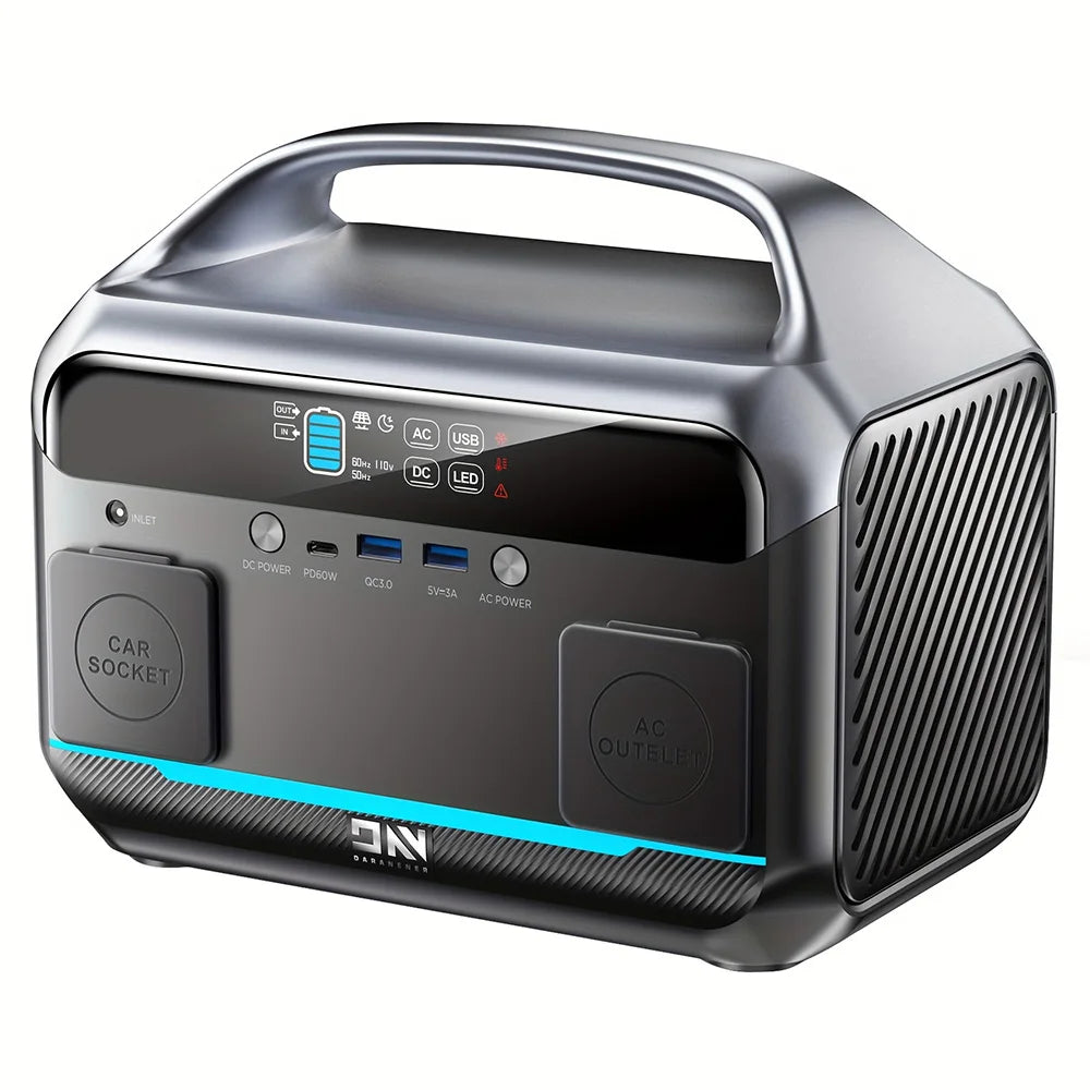 Draagbare Powerstation – Mobiele Generator – Noodstroom – Energiebron – Compact – 300W Continu – Lithium-IJzerfosfaat Batterij