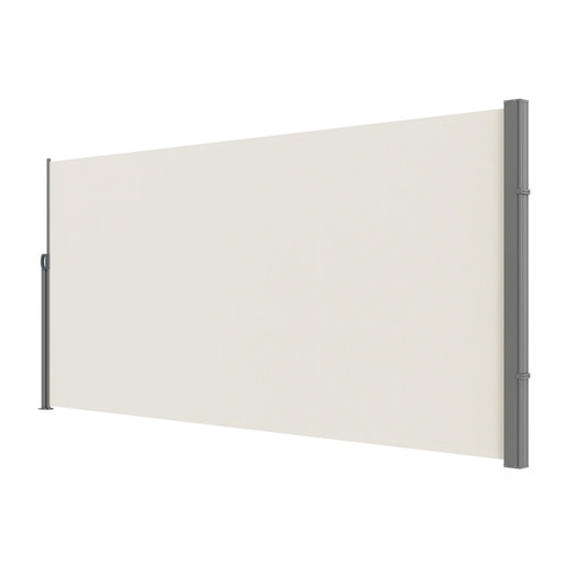 Windscreen - Side Screen - Retractable Side Screen for Outdoor - Waterproof - Polyester - Privacy Screen - PU coating - UV 30+ Sun Protection - Windscreen and Room Divider - 180X300cm - Yellowish