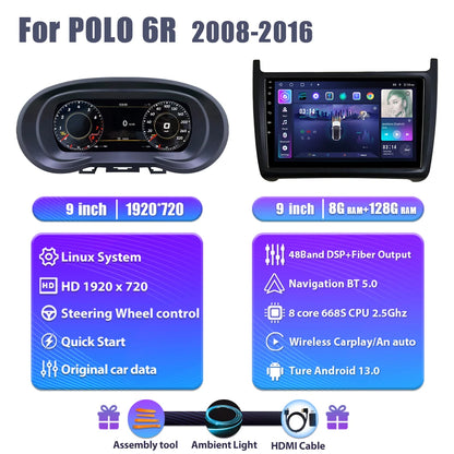 Dashboardpaneel – Digital Dashboard Cluster – Instrumentenpaneel – Cockpit Display – Auto Dashboard – 9 Inch IPS HD Scherm – Snelle Linux OS Opstart