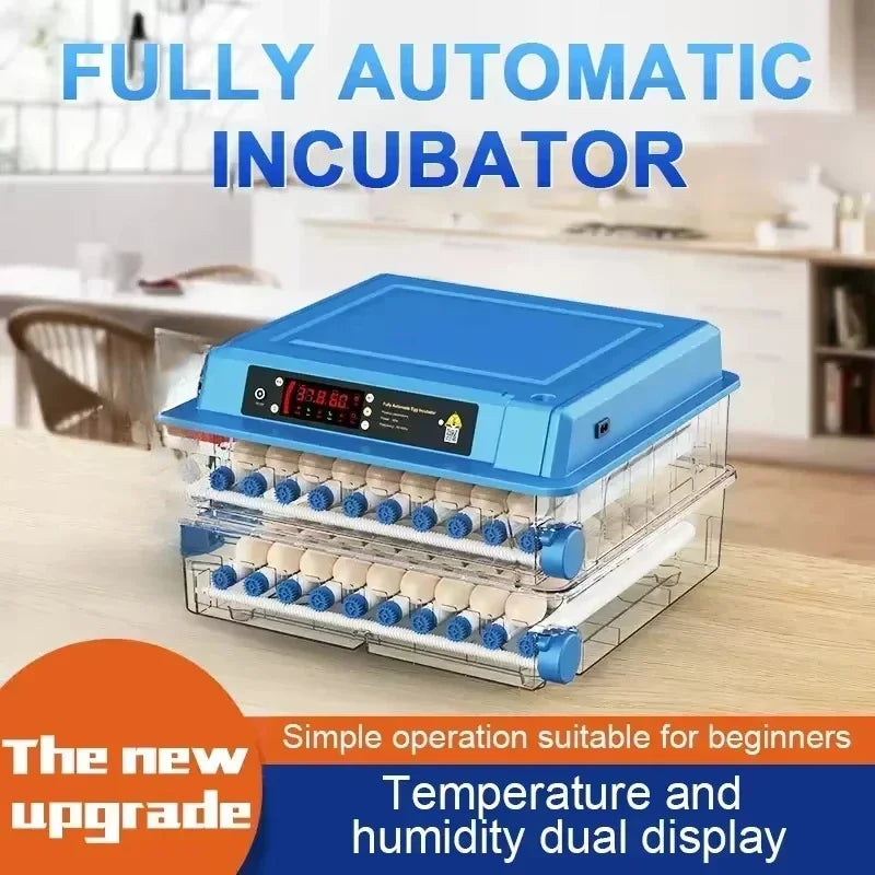 Broedmachine – Eierbroeder – Incubator – Kuikenbroedmachine – Automatische Temperatuurregeling – Verstelbare Eiertray – ABS Kunststof – 12V/220V Dual Power