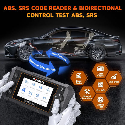 OBD Scanner - OBD2 - Auto Scanner - Auto uitlezen - Diagnose Apparatuur voor Auto's - Bidirectionele Test - Codelezer met ABS, SRS, DPF, Olie-Reset - 26+ Resetfuncties - Gratis Updates - Geschikt voor Garages en Doe-het-Zelvers