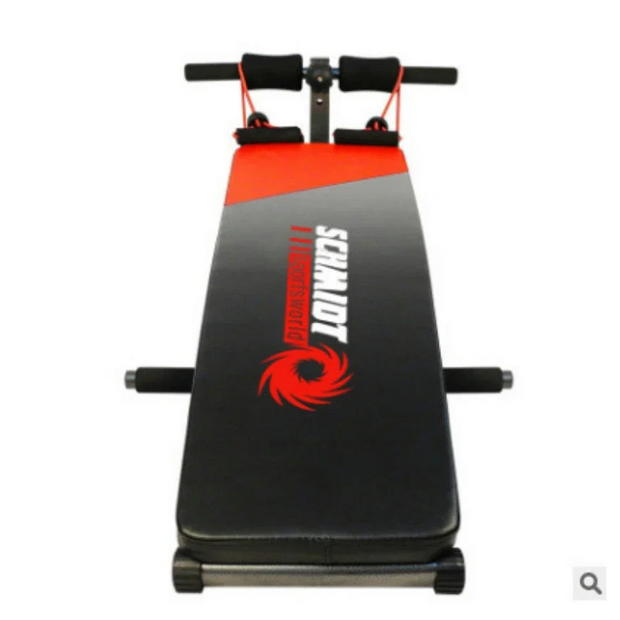 Verstelbare Buikspierbank - Fitnessbank - Halterbank - Fitness Bank - Bench Press - Trainingsbank - Verstelbaar en Inklapbaar - Halterbank - Bank met Gewicht - Rood & Zwart