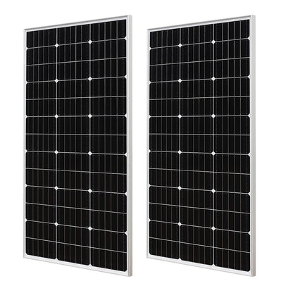 Zonnepaneel - Zonnepanelen - Monokristallijn - Set van 2 - 150W - Rigid Glass - Waterdicht - Lichtgewicht - On-Grid/Off-Grid Gebruik - Hoge Efficiëntie