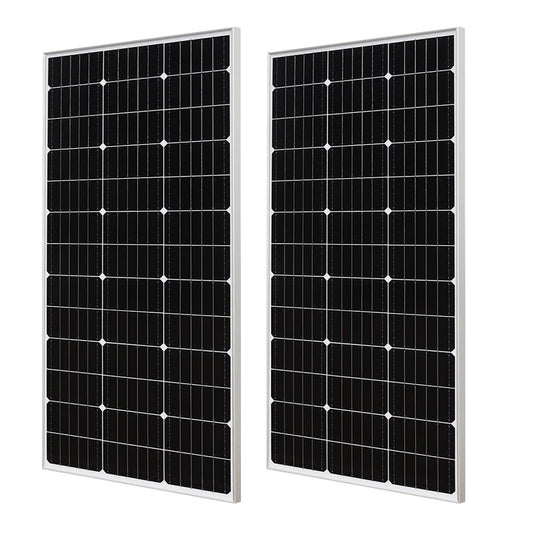 Zonnepaneel - Zonnepanelen - Monokristallijn - Set van 2 - 150W - Rigid Glass - Waterdicht - Lichtgewicht - On-Grid/Off-Grid Gebruik - Hoge Efficiëntie