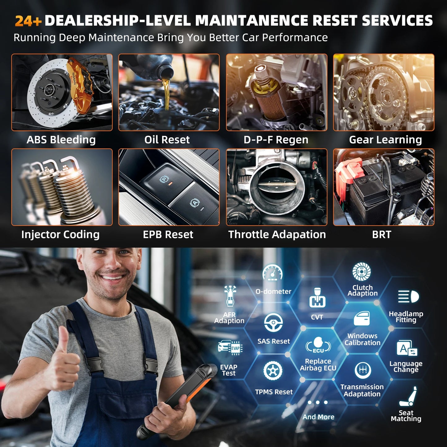 Diagnosetool Auto – OBD Scanner – Foutcode Uitlezer – Auto Scanner – Elektronische Systeemdiagnose – 8-Inch Touchscreen – Draadloos Met Bluetooth
