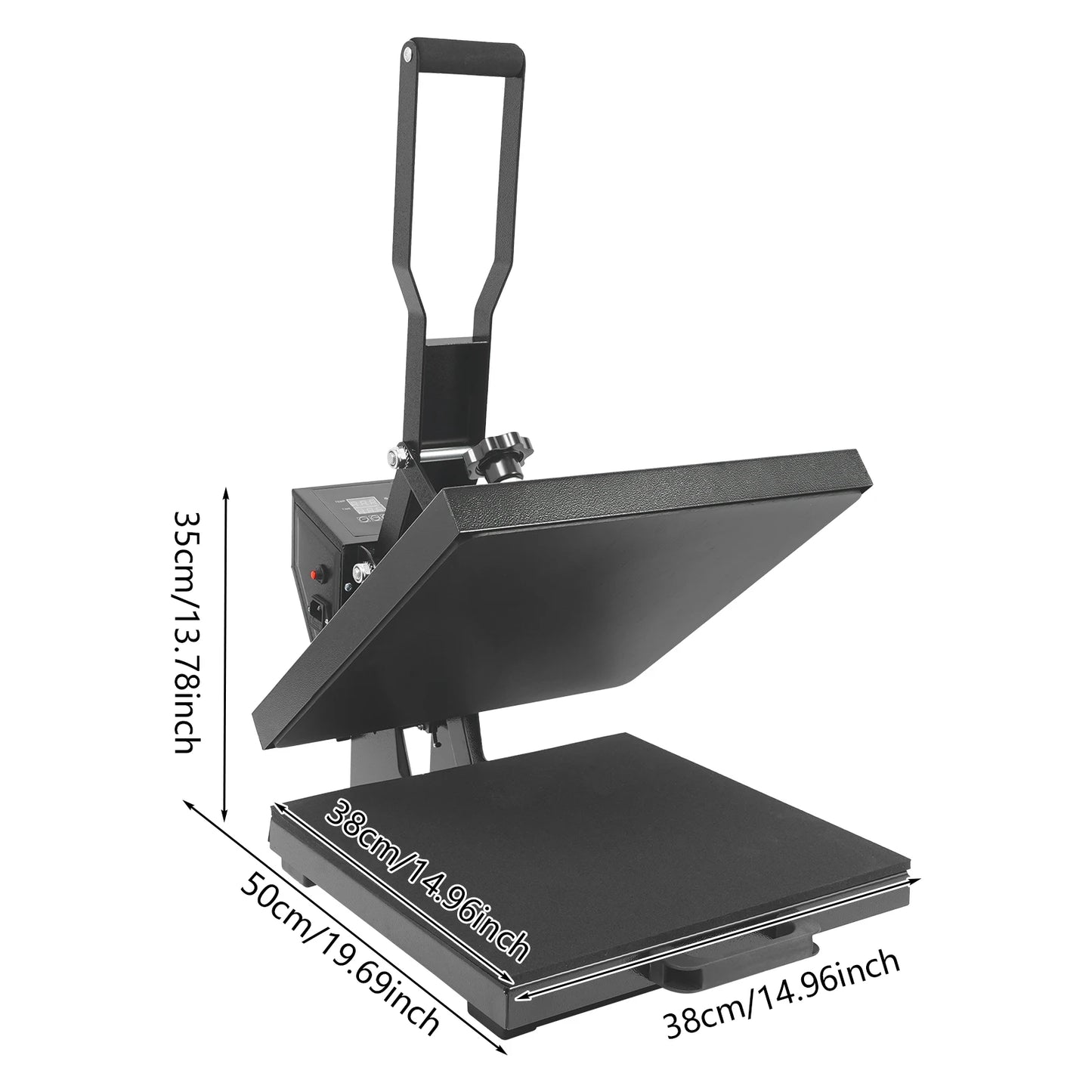 Warmtepers – Transferpers – Hittepers – T-shirtpers – 1400W Vermogen – 38x38 Cm Verwarmingsplaat