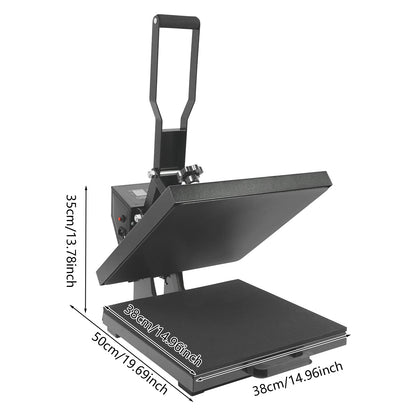 Warmtepers – Transferpers – Hittepers – T-shirtpers – 1400W Vermogen – 38x38 Cm Verwarmingsplaat