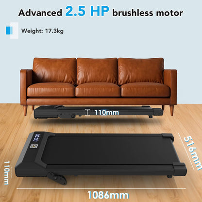 Loopband – Wandelband – Walking Pad – Treadmill – Hometrainer – Verstelbare Hellingshoek – Bluetooth Speakers - Zwart