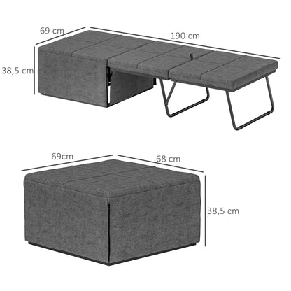 Opvouwbaar Logeerbed – Slaapbed – Campingbed – Inklapbed – Gästebett – Comfortabele Matras – Compact En Ruimtebesparend - Grijs & Zwart