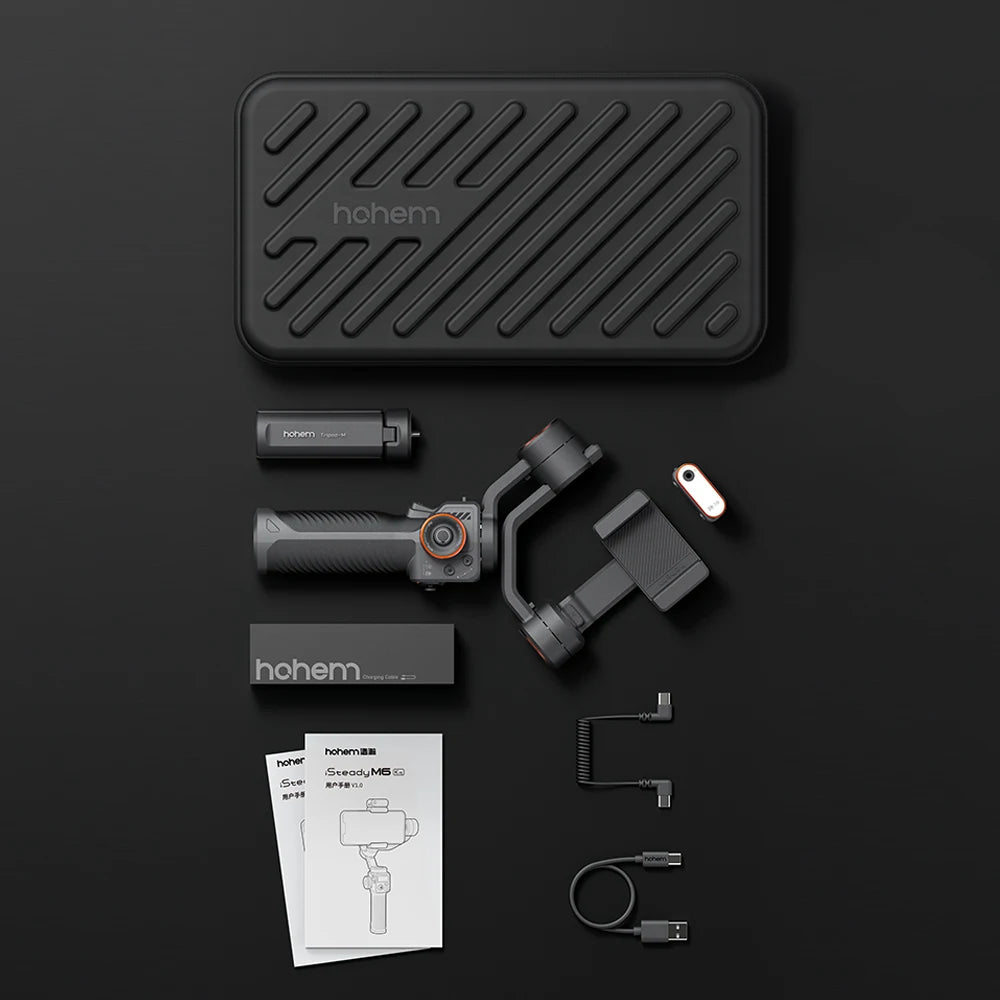 Gimbal Smartphone - Gimbal voor Smartphone & Camera - Handheld spiegelloos - Draadloze afneembare - Handheld Gimbal - Stabilisator Selfie Statief - voor Smartphone - met AI Magnetisch Vullicht - Zwart