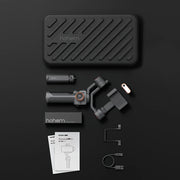 Gimbal Smartphone - Gimbal voor Smartphone & Camera - Handheld spiegelloos - Smartphone Handheld Gimbal Stabilizer - Selfie Statief - met AI Magnetische Vullicht Flitser voor Video-opname - Zwart